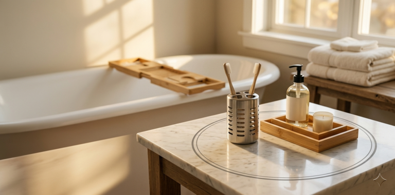 Small Bathroom Organization: 8 Pieces That Stay Worth Keeping