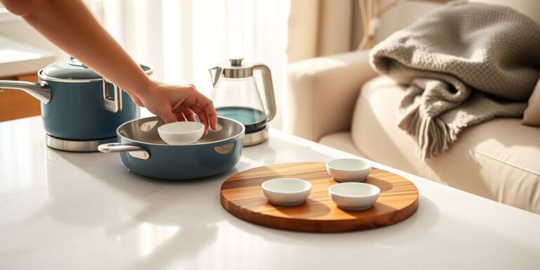 Editorial hero photo for the viral housewarming and grad gifts collection in a warm cream and walnut palette.